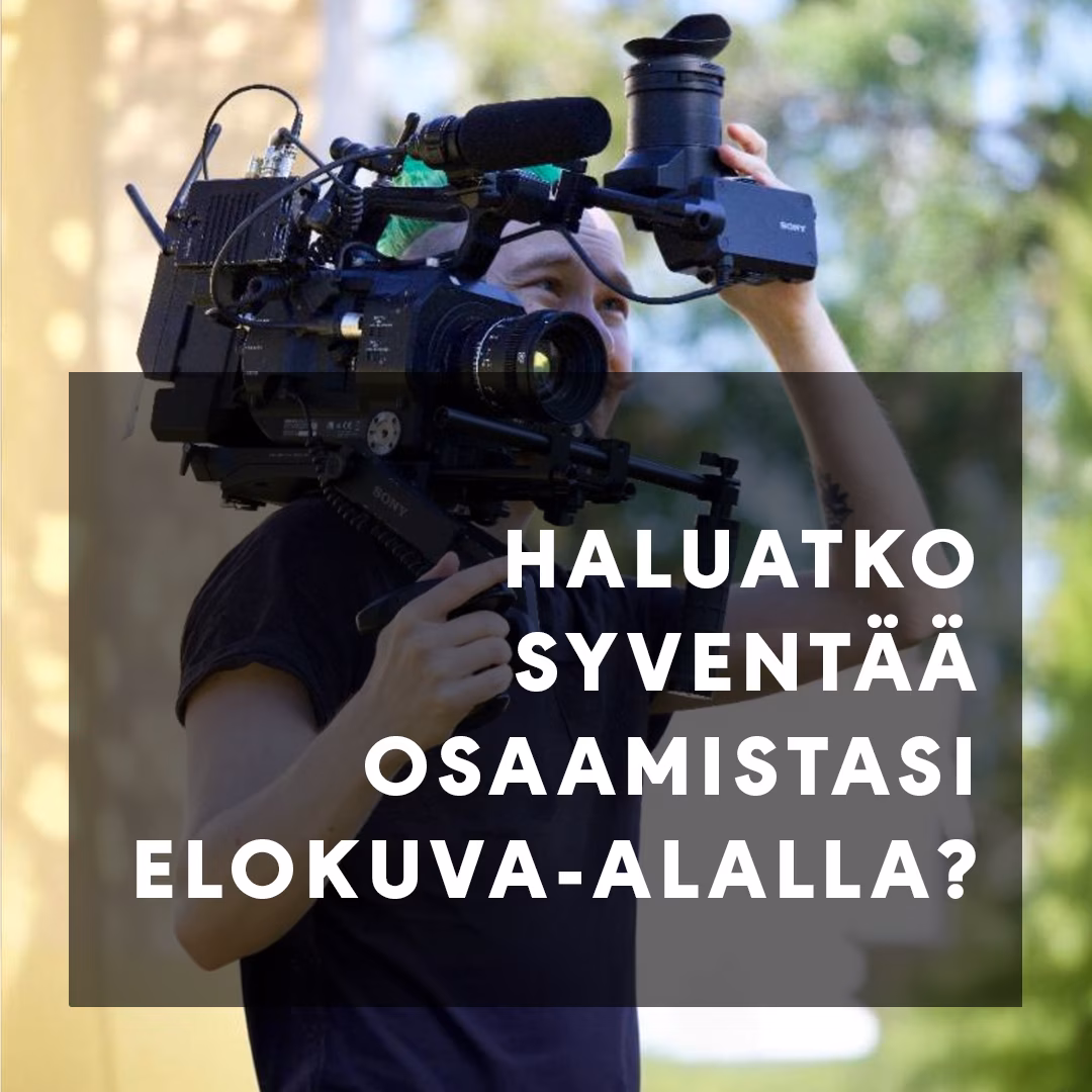 Film Skills social media post with camera operator