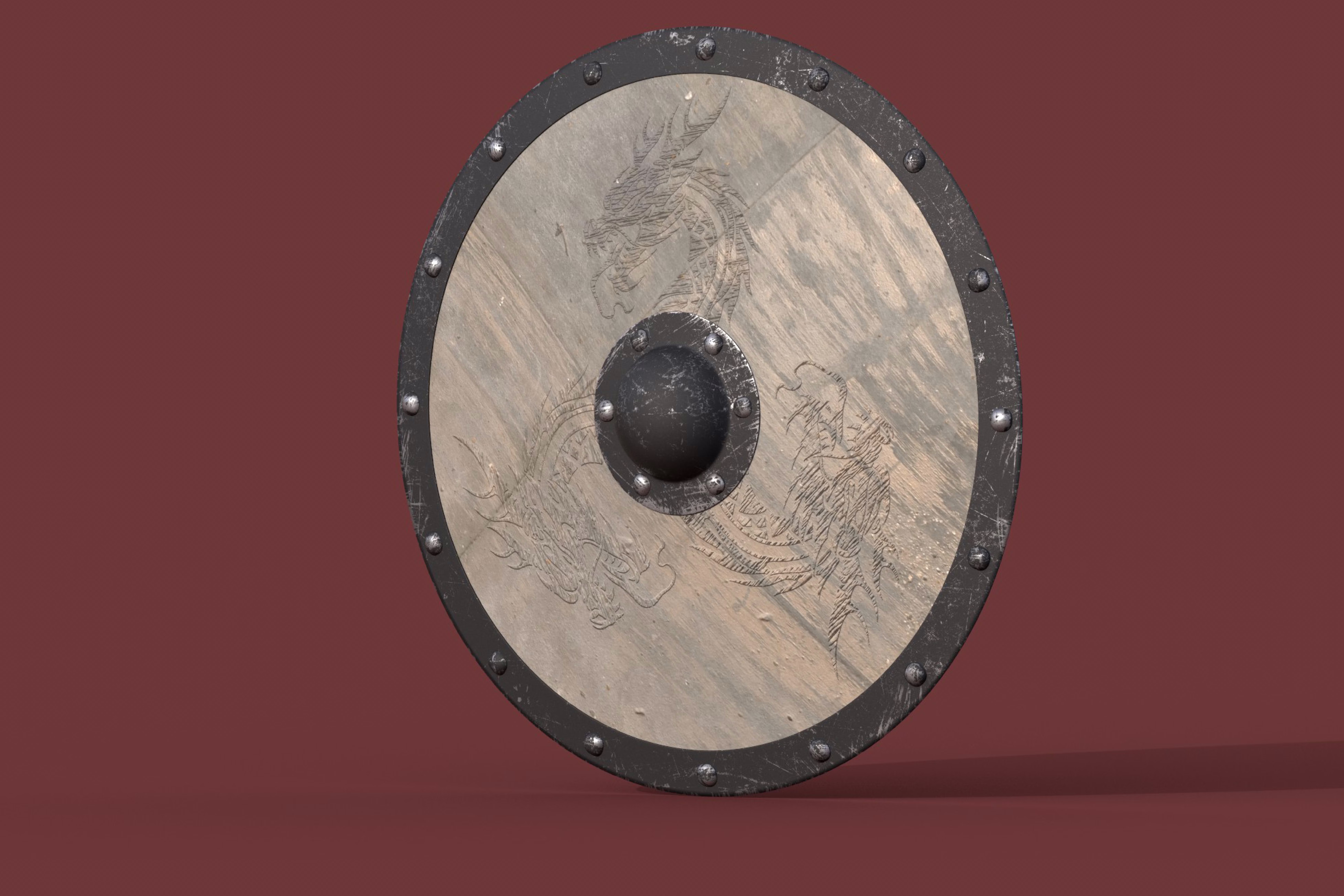Rendered Viking Shield showcase image 1