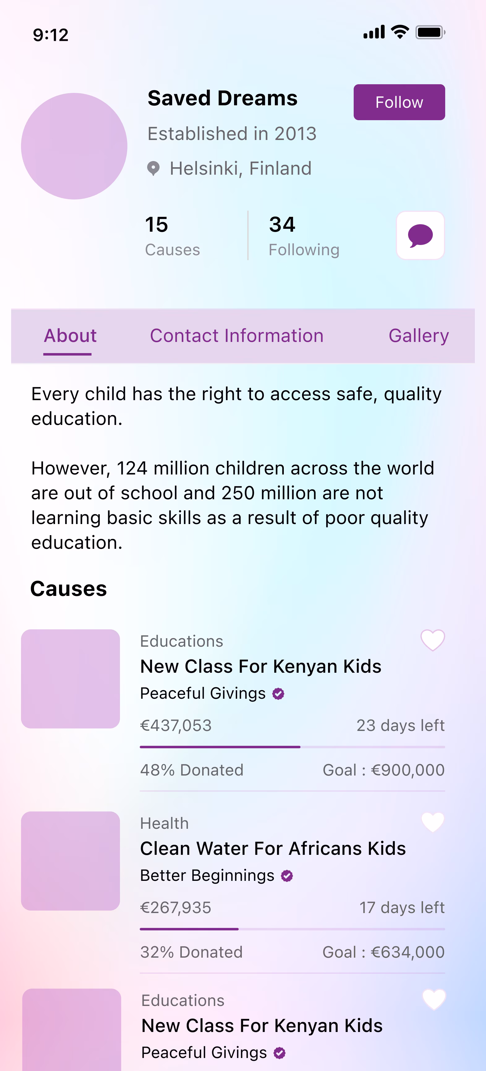 Daily Angel NGO profile screen cropped variation 1